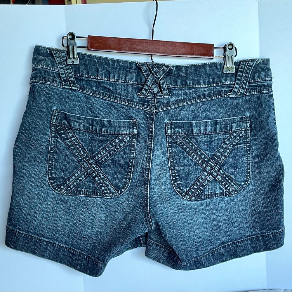a.n.a Shorts, Size 12, Denim, Blue Jean, Womens, XX Belt loops, Distressed Line - Picture 3 of 13